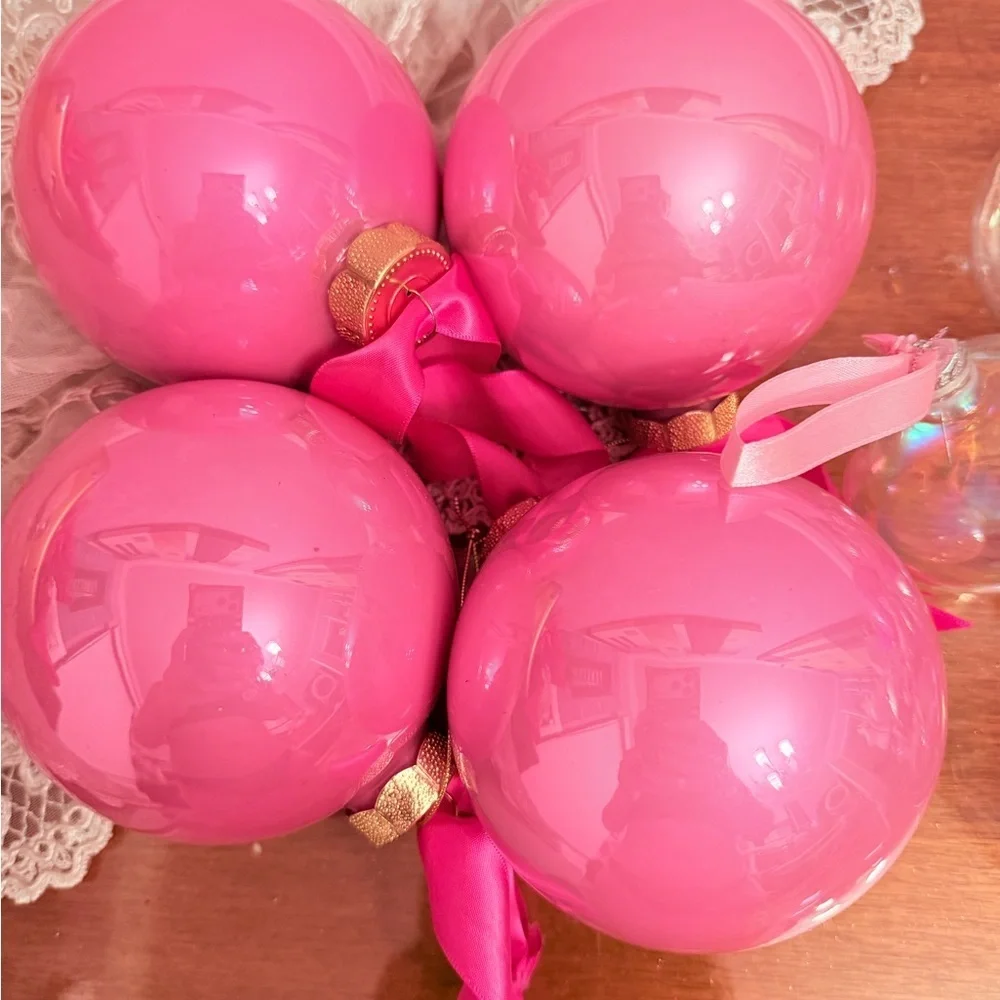 More Pink from Tootsie’s closet!!bottom reallyVibrant Pink Holiday Ornaments  o